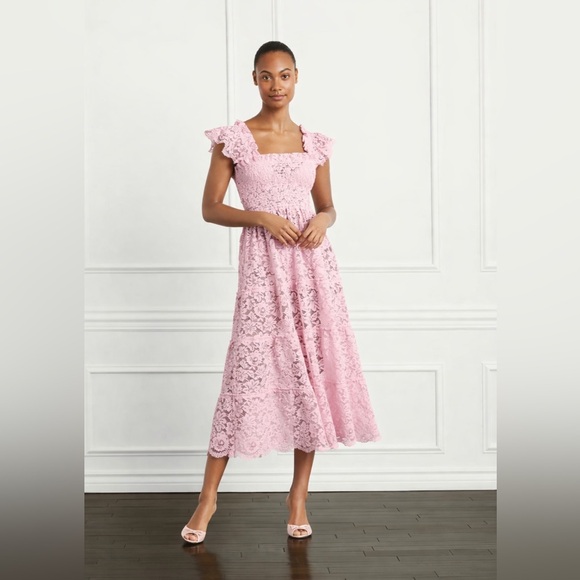 Hill House The Lace Ellie Nap Dress in Pink Lace Collector’s Edition | M - Picture 2 of 16